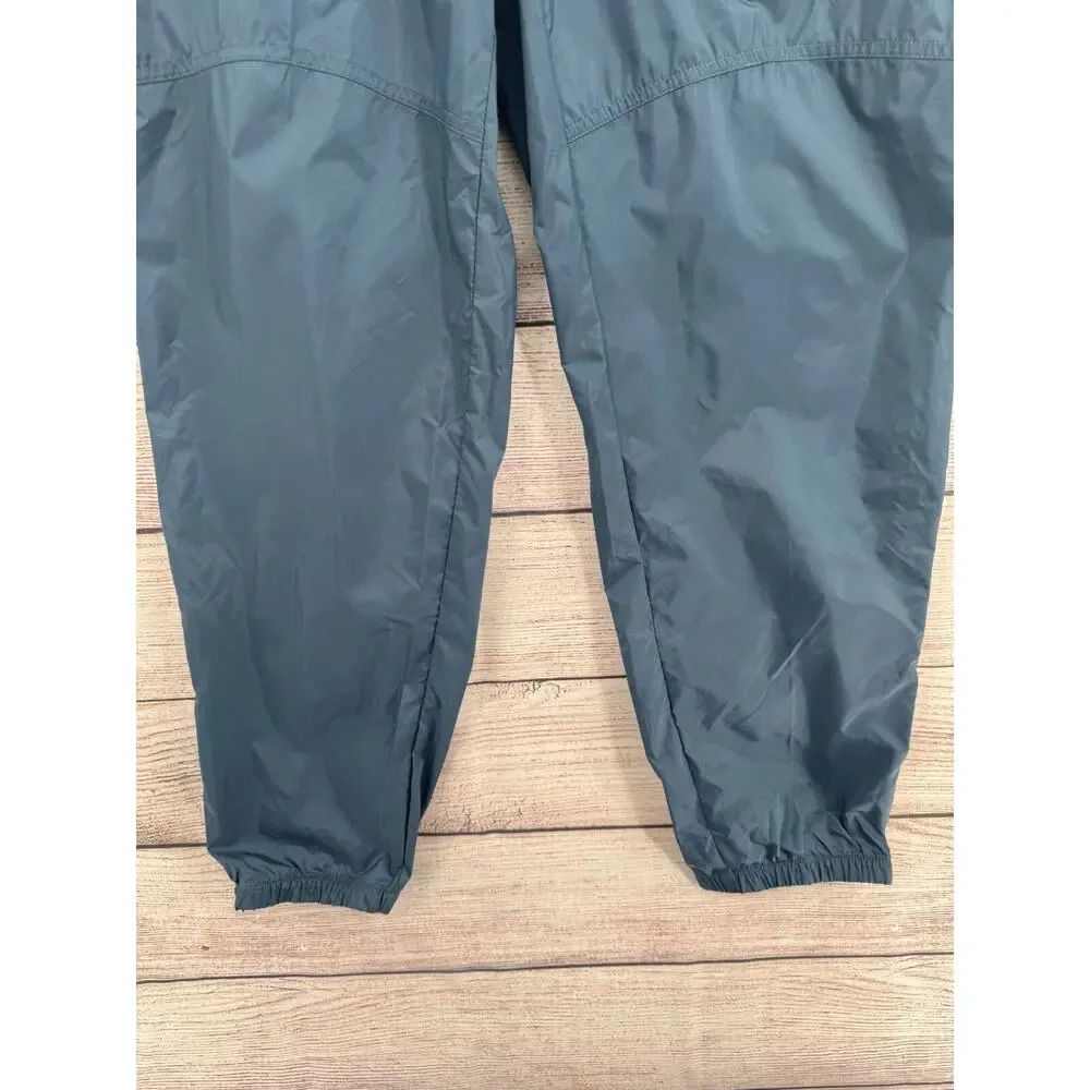 Vintage 90's Nike Rain‎ Pants Men's Size Medium Blue Nylon Elastic Waist